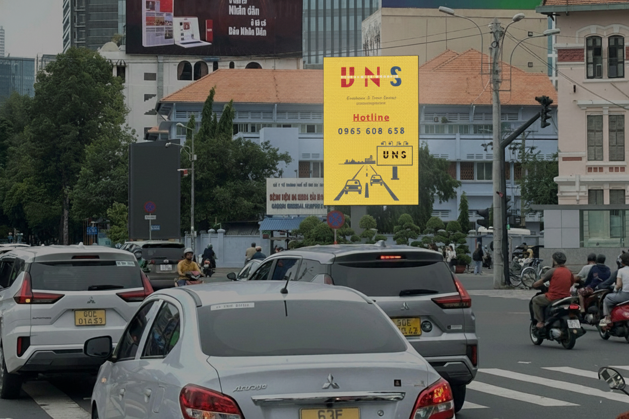 LED góc đường Lê Lợi - Huỳnh Thúc Kháng (BV Sài Gòn)